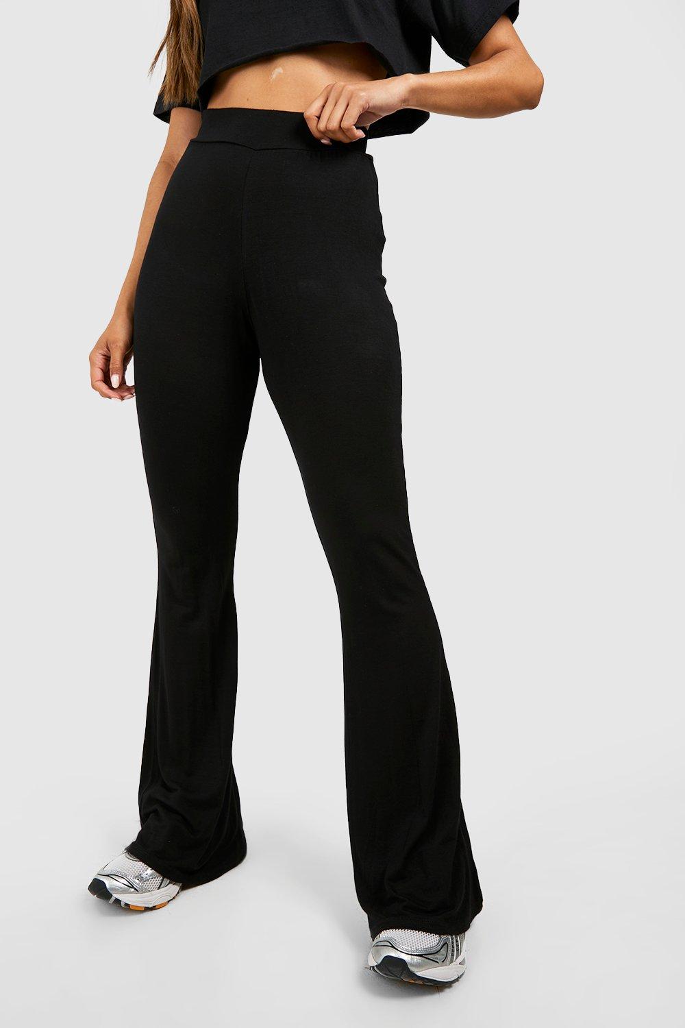 womens flare black pants